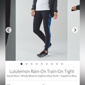 Rain on Train On tight navel blue